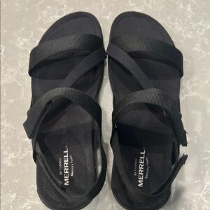 Merrell Black Casual Sandals, Size 9